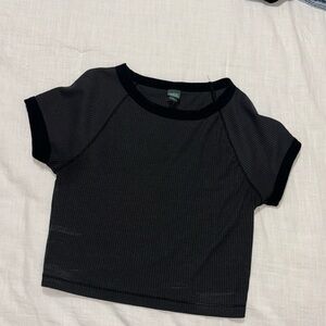 Ribbed Wild fable crop tshirt